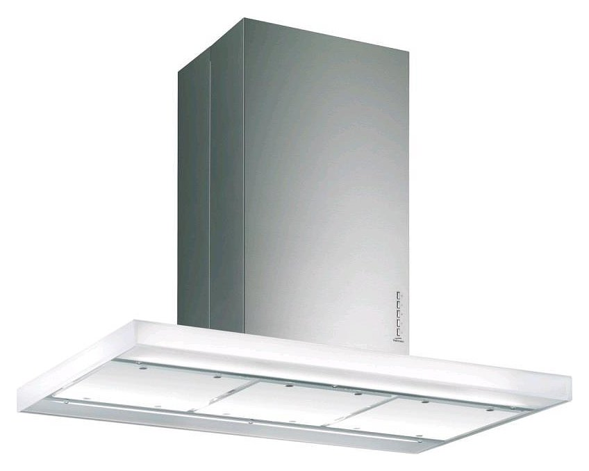 Campana De Isla 90 Cm Falmec Lux Fasteel Vidrio Acero