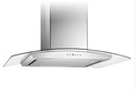 Campana De Isla 90 Cm Tecnolam Vidrio Curvo Acero