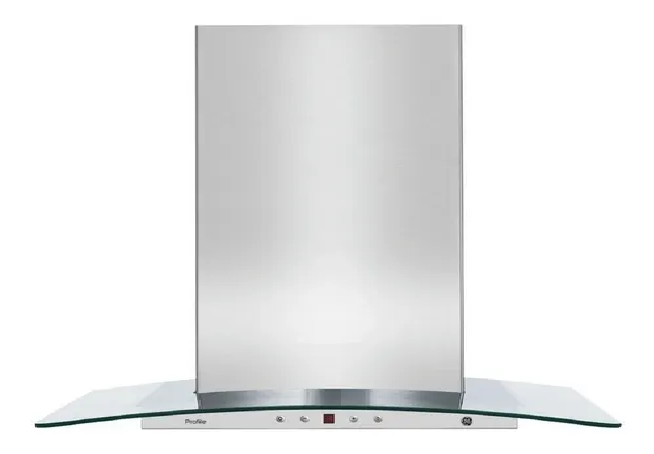 Campana De Pared 60 Cm GE Profile Vidrio Curvo Acero