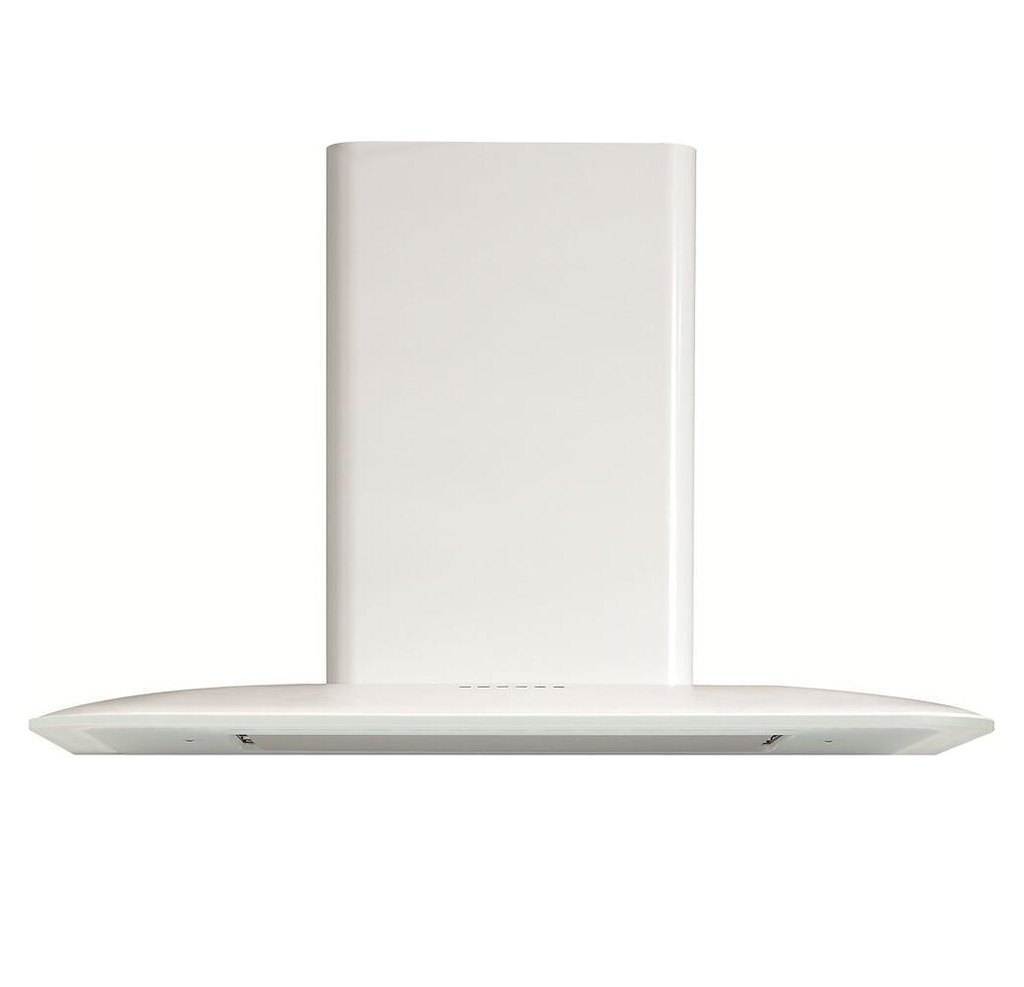 Campana De Pared 90 Cm Falmec Vela Vidrio Blanco