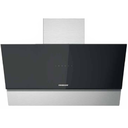 Campana De Pared 90 Cm Frigilux De Vidrio Inclinado Negro Acero