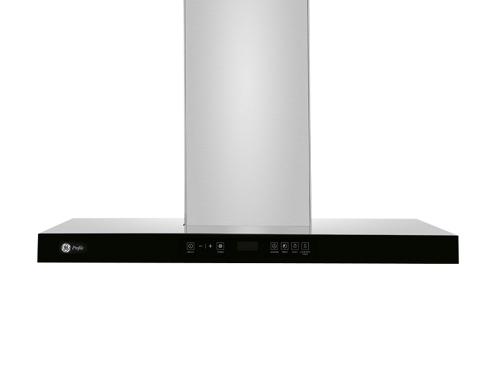 Campana De Pared 90 Cm GE Profile Plana Tactil Acero