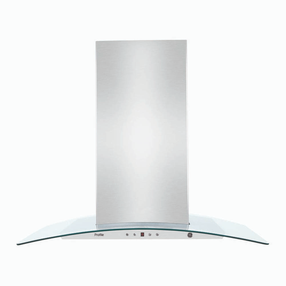 Campana De Pared 90 Cm GE Vidrio Curvo Acero