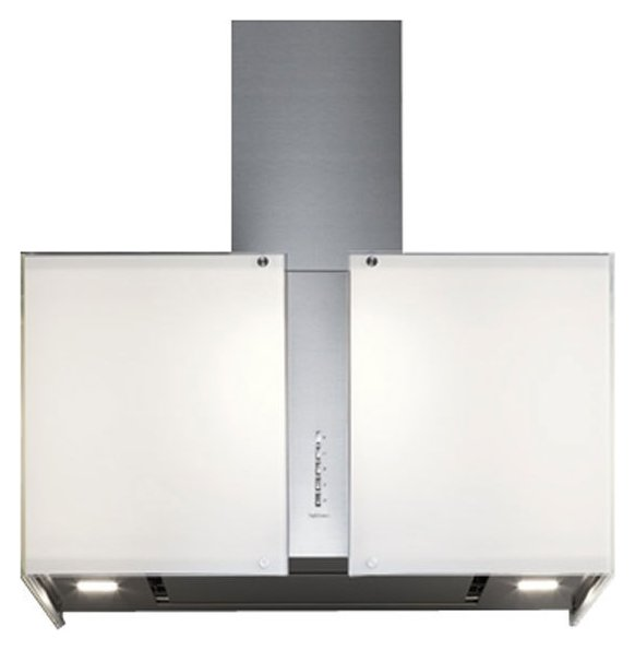 Campana De Pared 97 Cm Falmec Square Maia Vidrio Blanco Acero