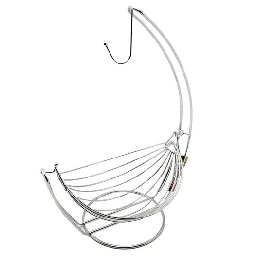 Canasta Para Frutas Kennedy Con Gancho Metalico Plateado