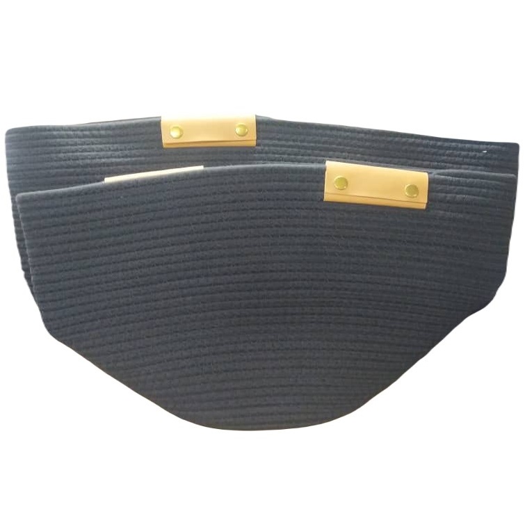 Canasta Toskana Collection 2 Pzas Tejida Negro