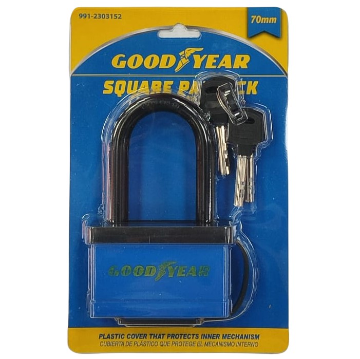Candado Impermeable Goodyear 70X45X20 Mm Azul