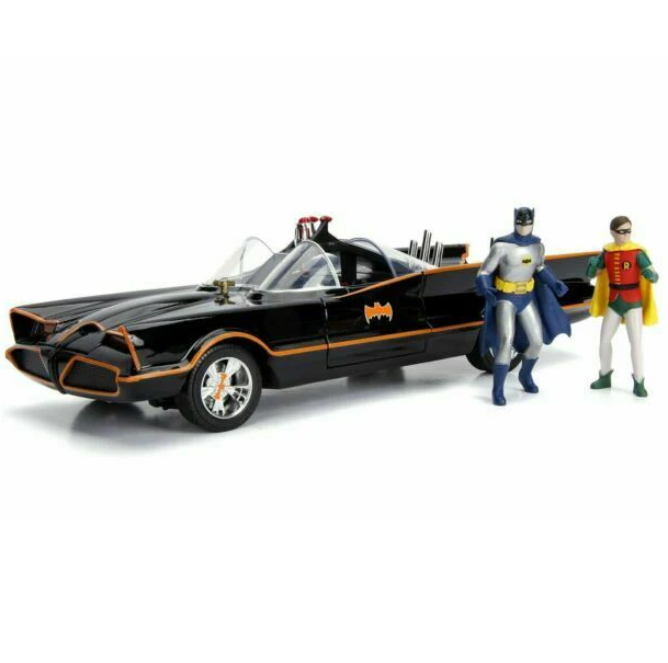 Carro Batmobile Jada Toys Con Figuras De Batman Y Robin Multicolor