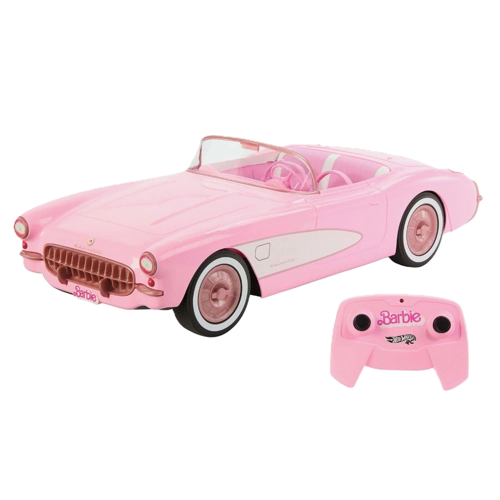 Carro Corvette Barbie Hot Wheels The Movie Con Control Remoto Rosado