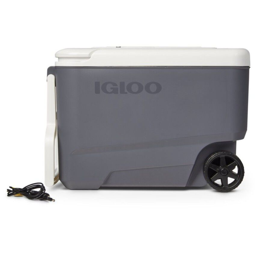 Cava Electrica Igloo Versatem 33 Lts 35 Qt Con Ruedas Asas Tapa Modular Termoelectrica 12V Gris