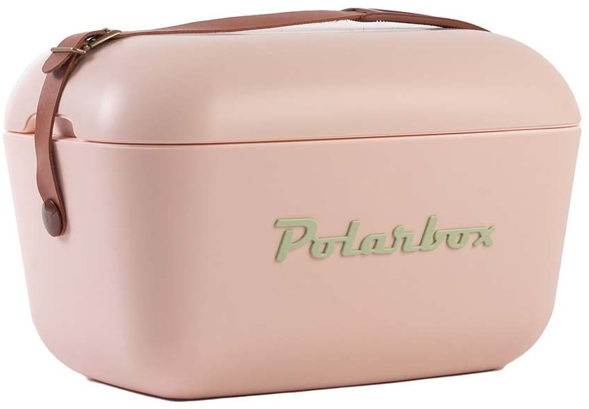 Cava Polarbox Classic 20 Lts Con Correa Ajustable Rosado Y Marron
