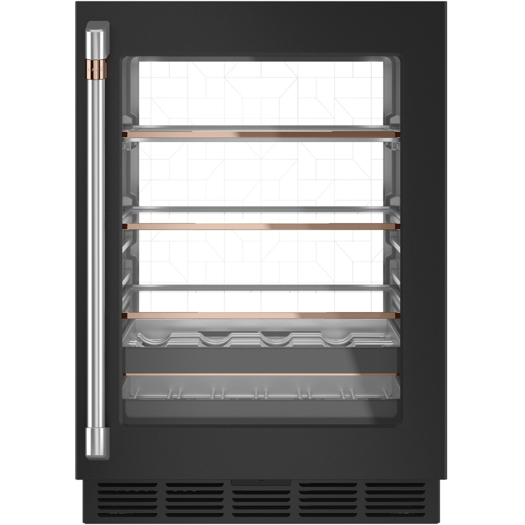 Centro De Bebidas Cafe Energy Star Smart 60 Cm 126 Latas/14 Botellas Luz LED Empotrable Negro Mate