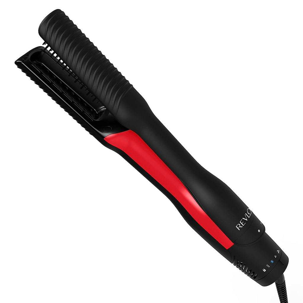 Cepillo Secador Revlon One Step Air Straight De Ceramica Y Turmalina AirPause Negro