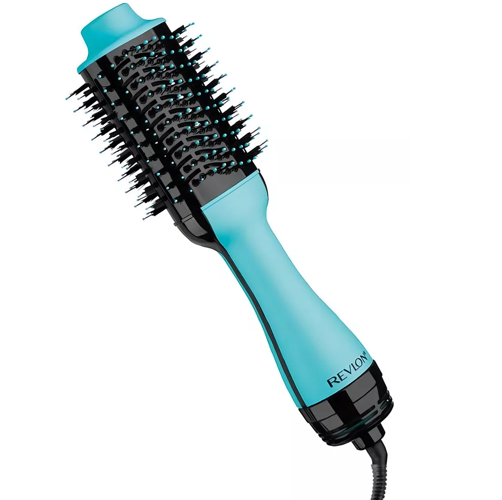 Cepillo Secador Revlon One Step Voluminizador Ovalado Ionico Cerdas Combinadas Azul