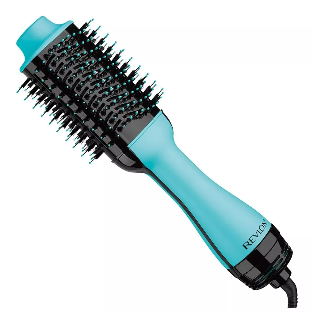 Cepillo Secador Revlon One Step Voluminizador Ovalado Ionico Cerdas Combinadas Azul
