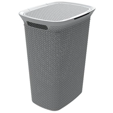 Cesta Para Ropa Kennedy Con Tapa Y Asas 57 Lts Gris