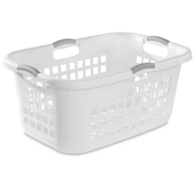 Cesta Para Ropa Sterilite Con Asas 71 Lts Blanco