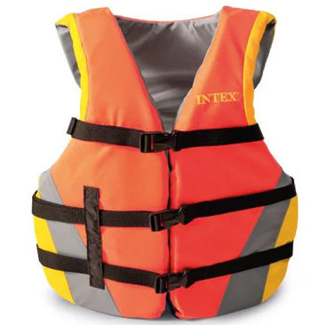 Chaleco Salvavidas Intex Para Adultos Peso 40-70 Kg Naranja
