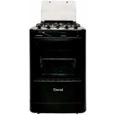 Cocina A Gas Doral 50 Cm Con Encendido Electrico Tapa De Vidrio Negro