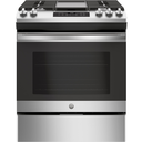 Cocina A Gas GE 76 Cm Quemadores Power Boil Deslizable Acero