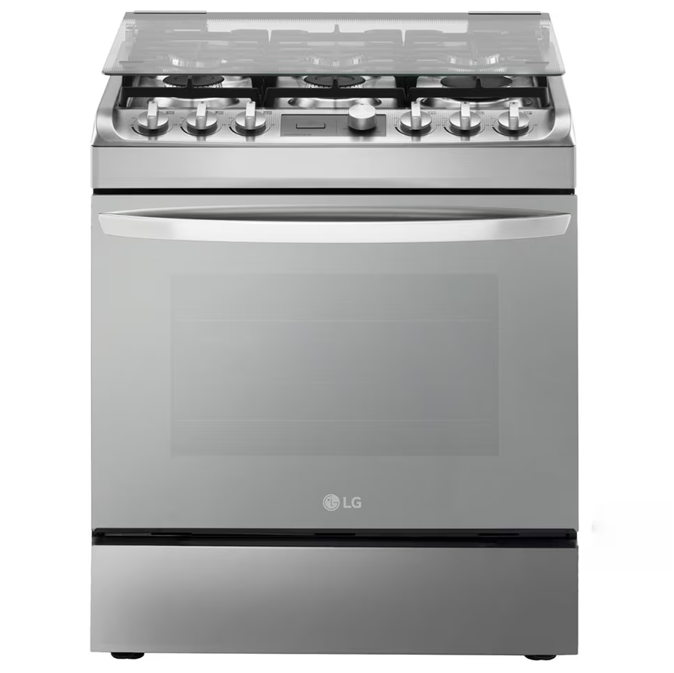 Cocina A Gas LG 76 Cm Easy Clean Y Bloqueo Automatico de Gas Acero