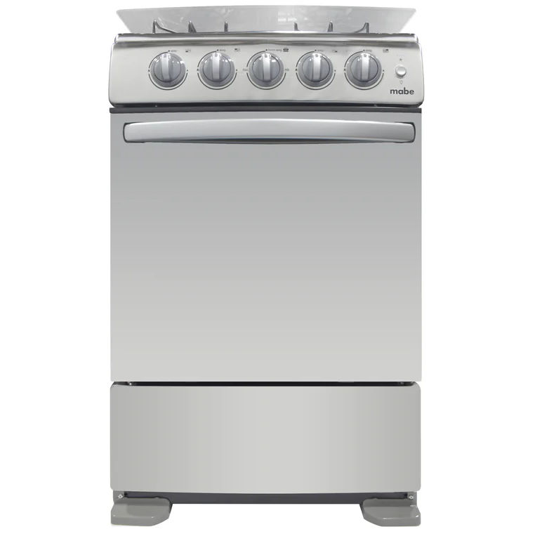 Cocina A Gas Mabe 50 Cm Encendido Electrico Autolimpieza Horno Con Vidrio Templado Acero