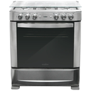 Cocina A Gas Mabe 76 Cm Quemador Triple llama Encendido Electrico Tapa Grill Y Rostizador Acero