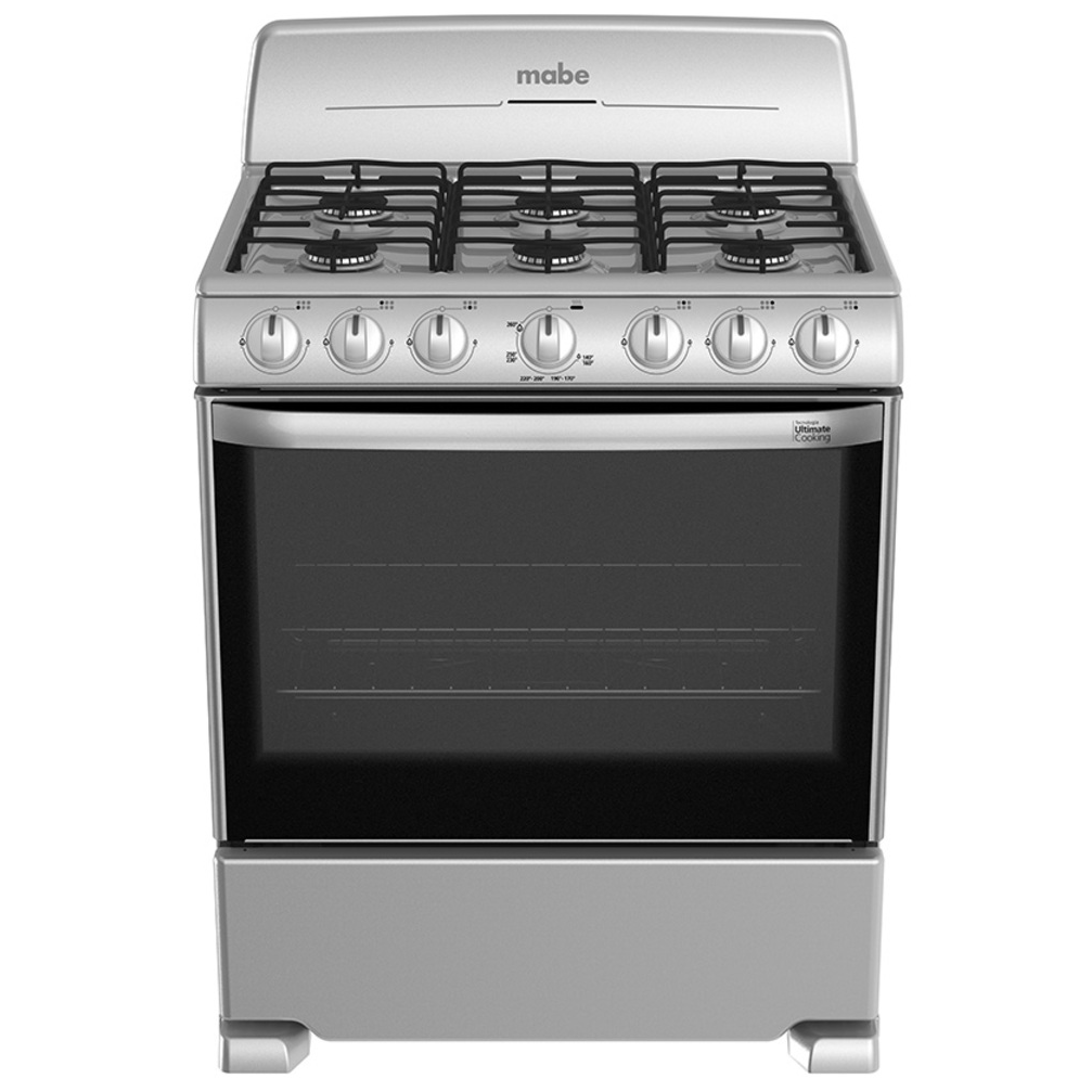 Cocina A Gas Mabe 76 Cm Quemadores Tech Easy Clean Pro Tecnologia Ultimate Plateado