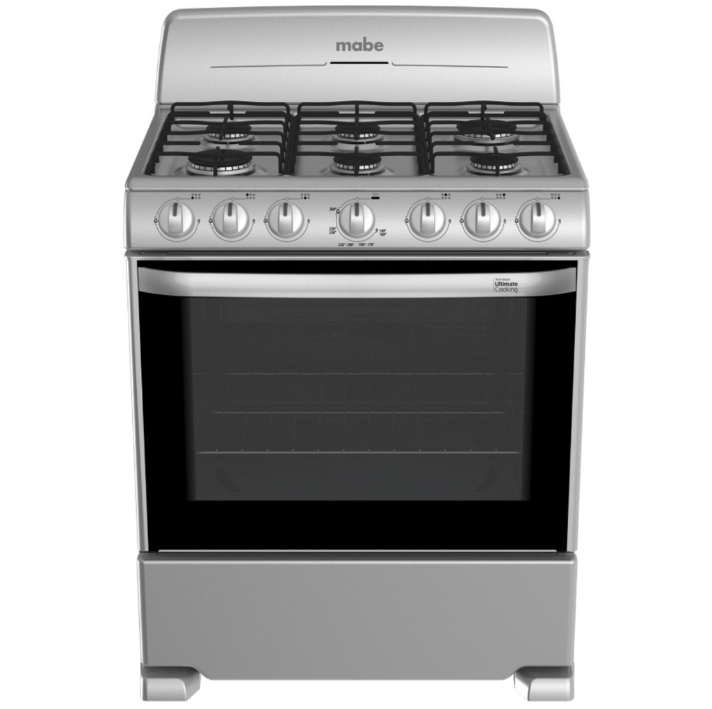 Cocina A Gas Mabe 76 Cm Quemadores Tech Easy Clean Pro Y Tecnologia Ultimate Plateado