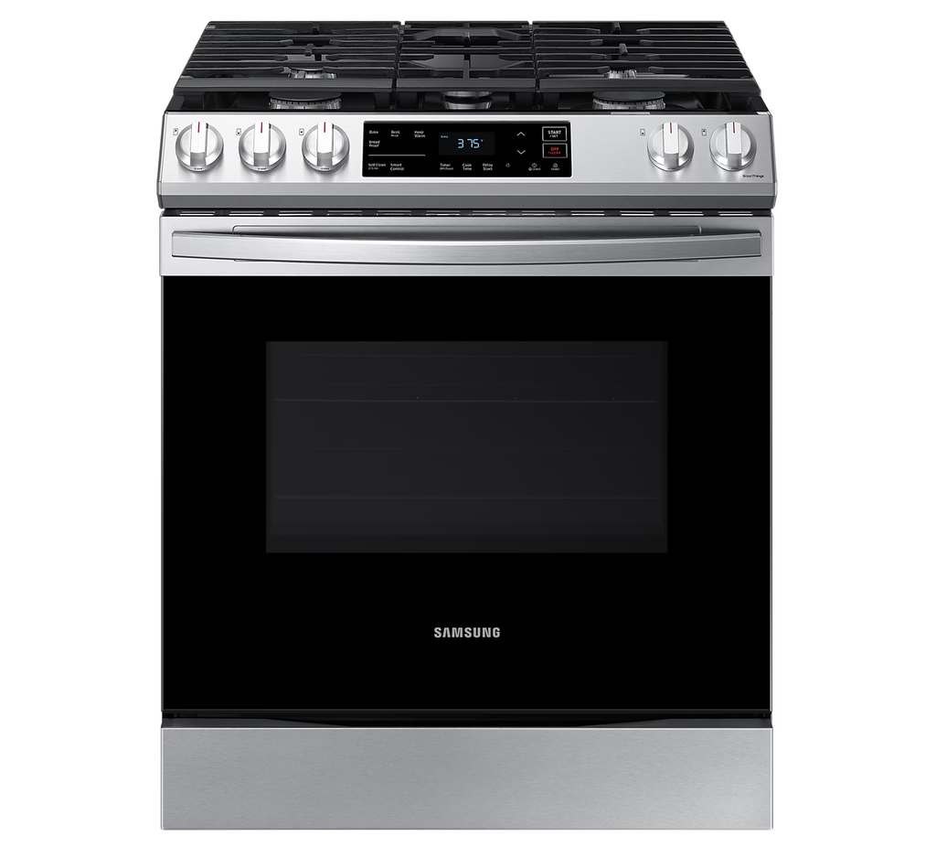 Cocina A Gas Samsung 76 Cm Smart De Conveccion Deslizable Plateado