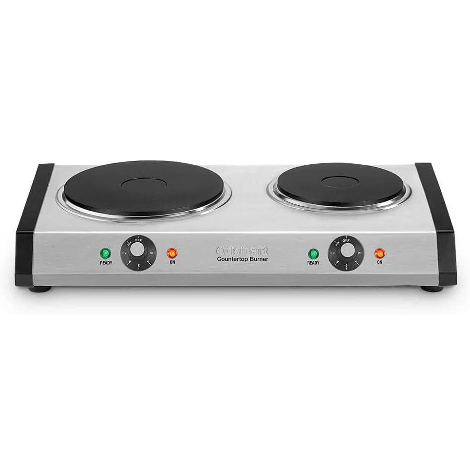 Cocina De Mesa Electrica Cuisinart Electrica 2 Hornillas 1800W Acero