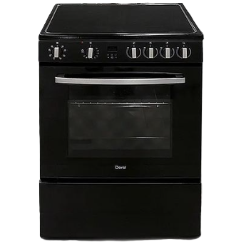 Cocina Electrica Doral 60 Cm Vitroceramica Negro
