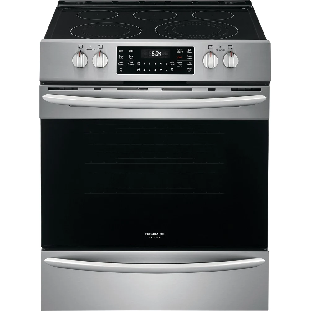 Cocina Electrica Frigidaire Gallery 76 Cm Con Freidora De Aire Vitroceramica Acero