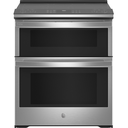 Cocina Electrica GE Profile 76 Cm Smart De Conveccion Con Doble Horno Control Tactil Deslizante Vitroceramica Acero