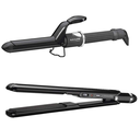 Combo Babyliss Pro De Ceramica Y Porcelana 25 Mm 1" 450°F Y Rizador 25 Mm 1" 430°F Negro