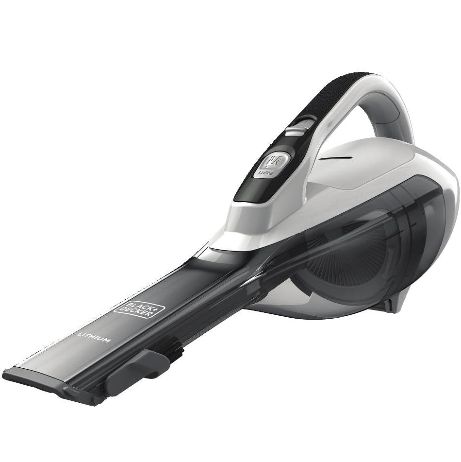 Aspiradora De Mano Black+Decker Recargable Con Contenedor De Polvo Y Acc Blanco Y Gris