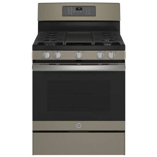 Cocina A Gas GE 76 Cm De Conveccion Con Freidora De Aire Vitroceramica Niquel