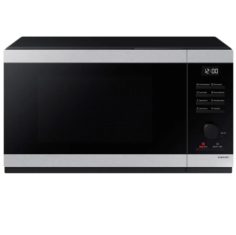 Microondas 1.4 Pies Samsung Interior Ceramico Negro Y Acero