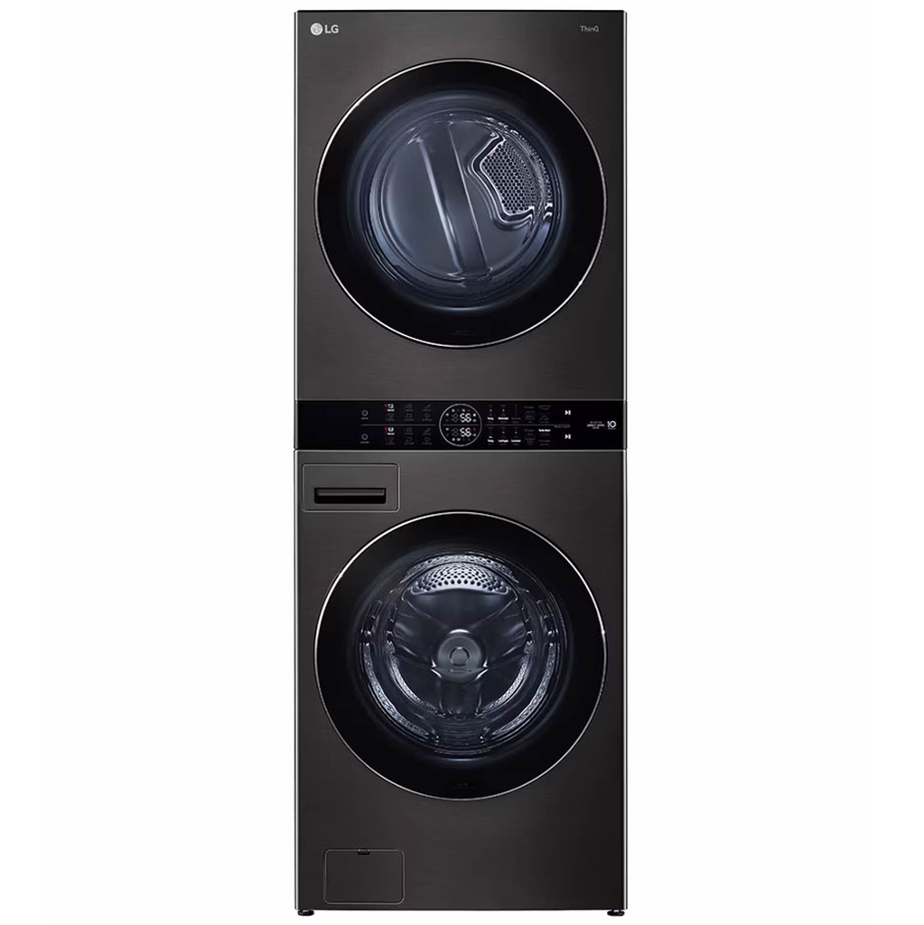 Torre De Lavado Secado 25 Kg LG Inverter Smart Con AI DD TurboWash 360 Sensor Dry Negro