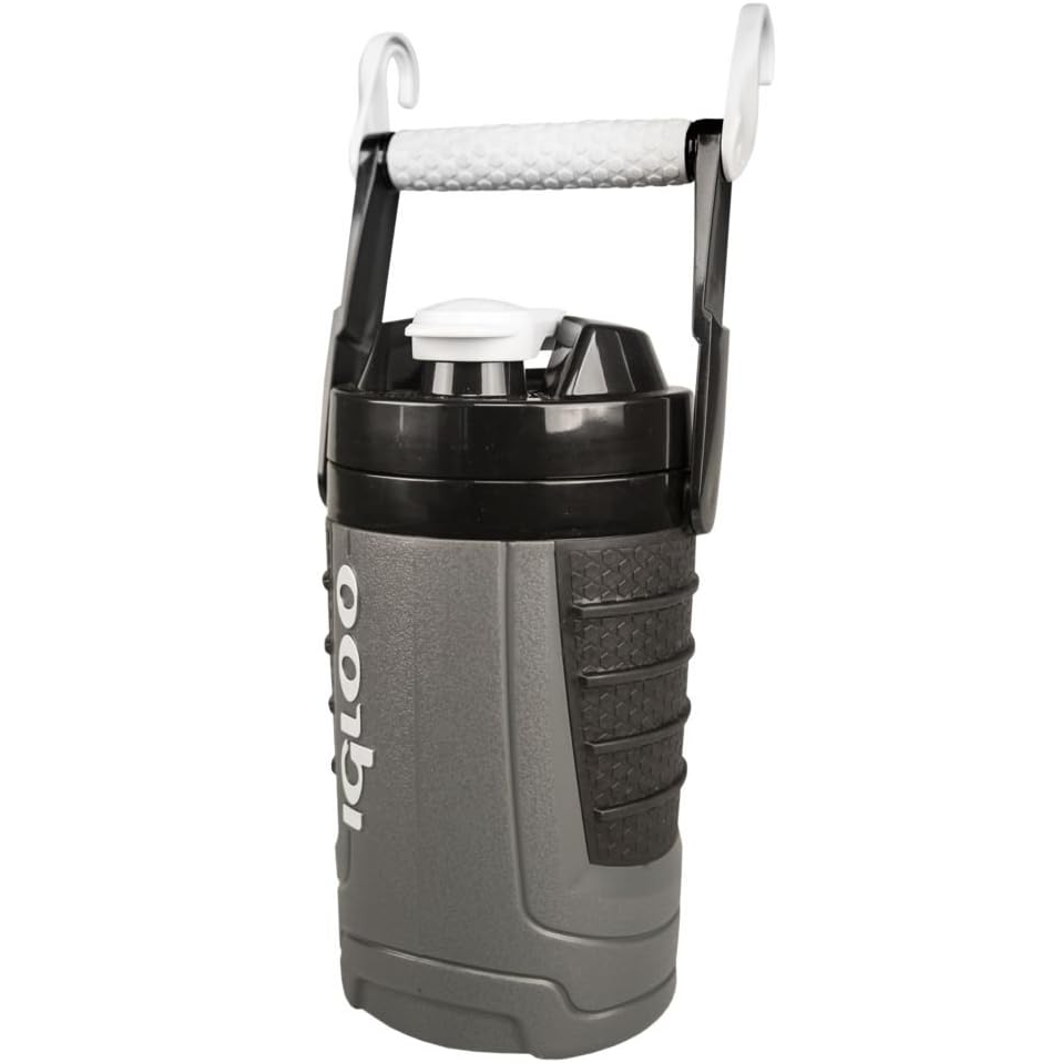 Termo Igloo Proformance 0.9 Lt 1 Qt Con Asa Ganchos Integrados Gris Y Negro