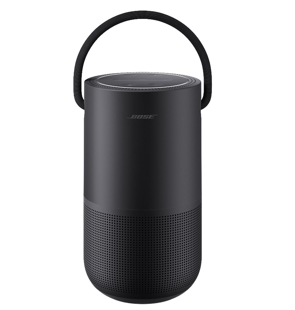 Corneta Bose Smart Portatil Recargable Con Wifi Bluetooh Sonido 360° Control Por Voz Resistente A Salpicaduras Negro