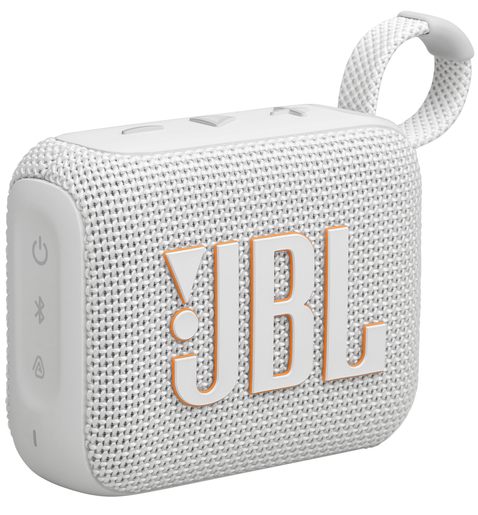 Corneta JBL GO 4 Portatil Recargable Con Playtime Boost Bluetooth Resistente Al Agua Y Polvo Blanco
