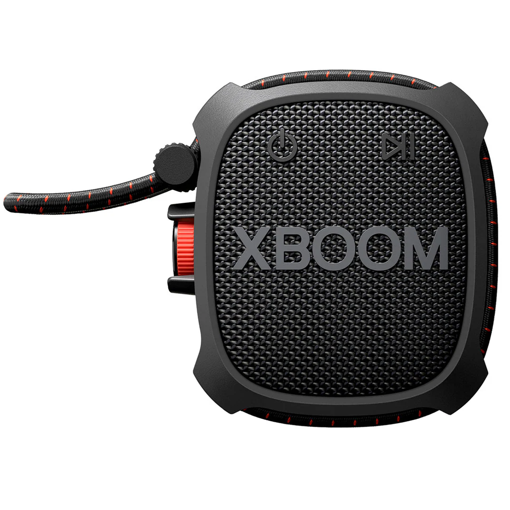 Corneta LG Xboom XG2TBK Portatil Recargable Con Bluetooth Resistente Al Agua Y Polvo Negro