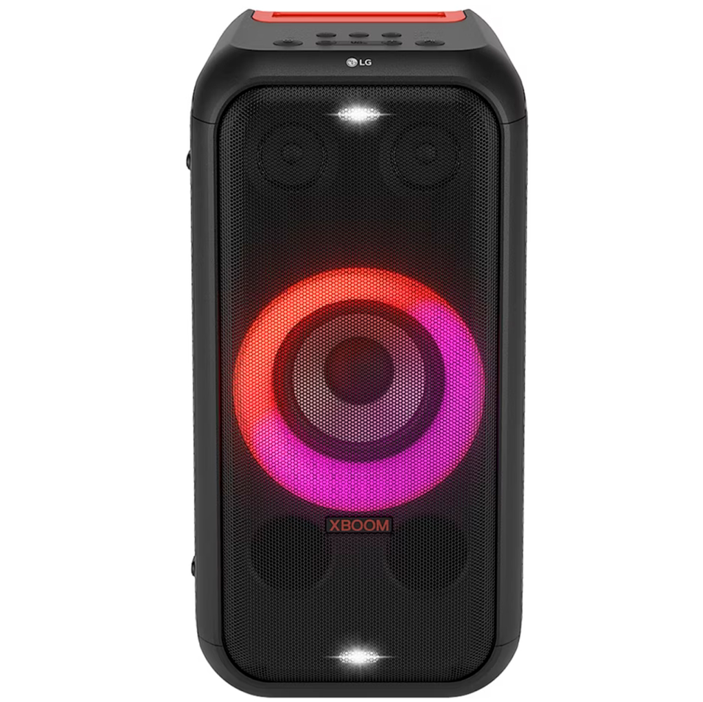 Corneta LG Xboom XL5S Recargable Portatil Con Bluetooth Efectos De Iluminacion Resistente A Salpicaduras 200W Negro