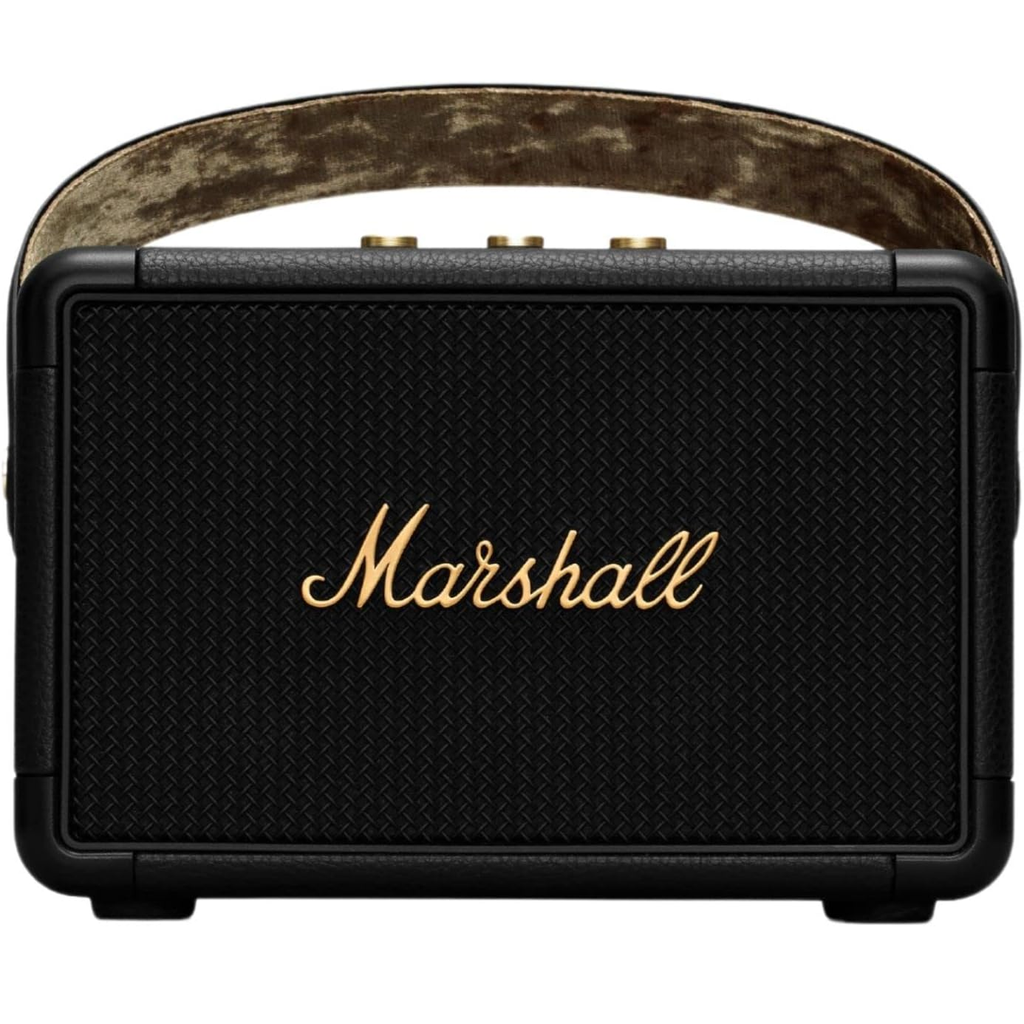 Corneta Marshall Kilburn II Portatil Recargable Con Bluetooth Sonido 360° Negro Y Dorado