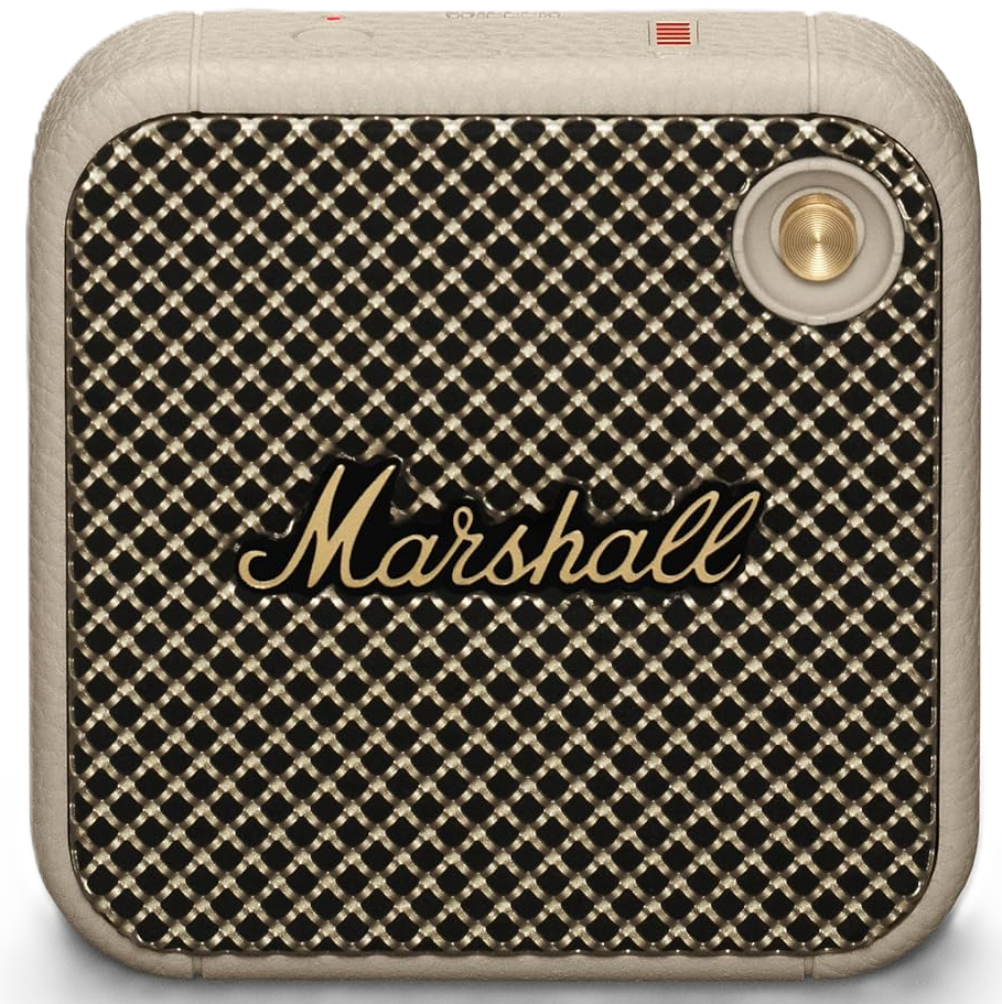 Corneta Marshall Willen Portatil Recargable Con Bluetooth Microfono Resistente Al Agua Y Polvo Beige Claro