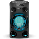 Corneta Sony Portatil Con Bluetooth Iluminacion De Ritmo CD Radio Usb Control Por Voz Modo Kareoke Negro