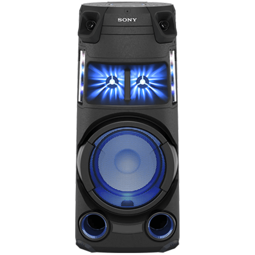 Corneta Sony V43D Portatil Con Bluetooth Tweeters De Allta Eficiencia Efectos De Iluminacion Control Por Gestos Negro