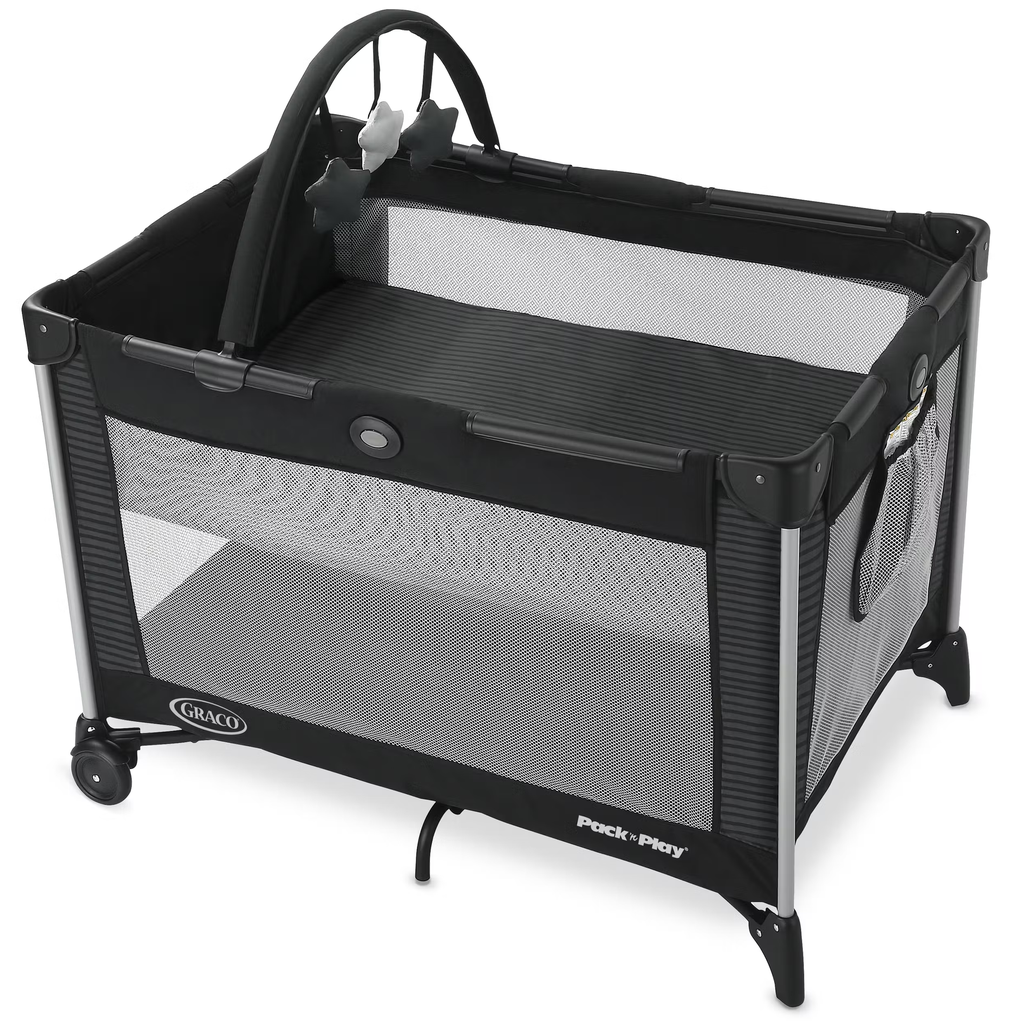 Corral Graco Pack N Play On the Go Con Moises Extraible Plegable Con Patas Y Ruedas Negro