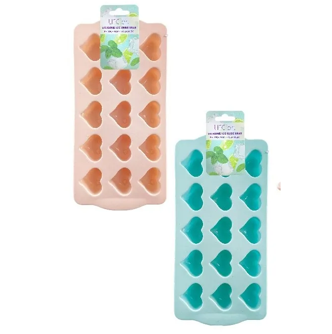 Cubitera Para Hielo Life Art 15 Divisiones De Silicona Forma De Corazon